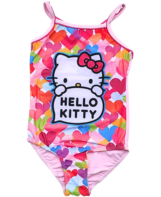 Hello Kitty Badeanzug  mit Herzen Gr.98 -128 cm