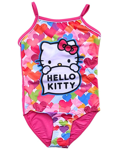 Hello Kitty Badeanzug  mit Herzen Gr.98 -128 cm