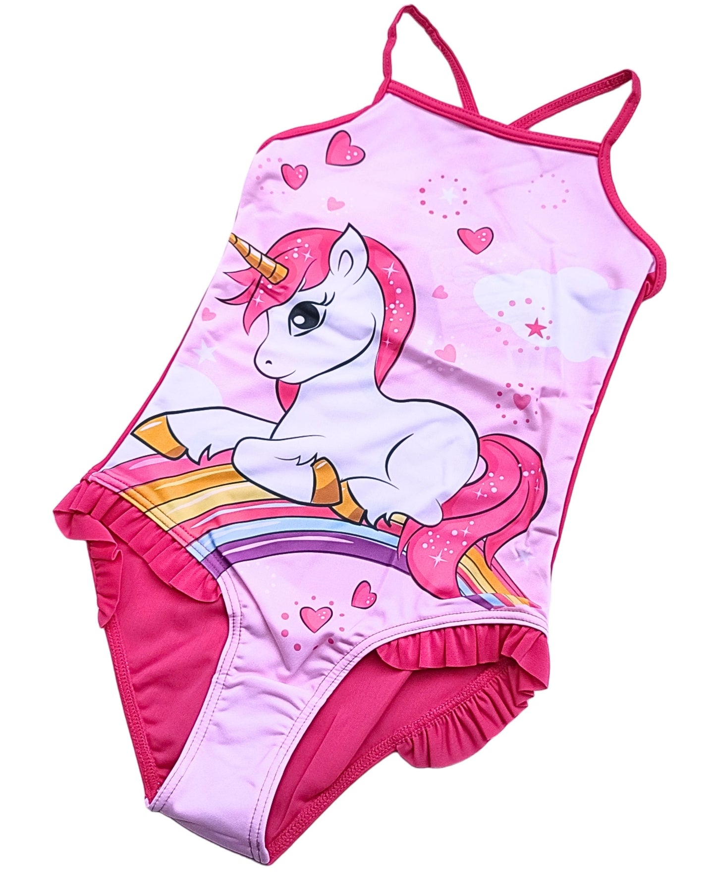 Einhorn Badeanzug mit Rüschendetails