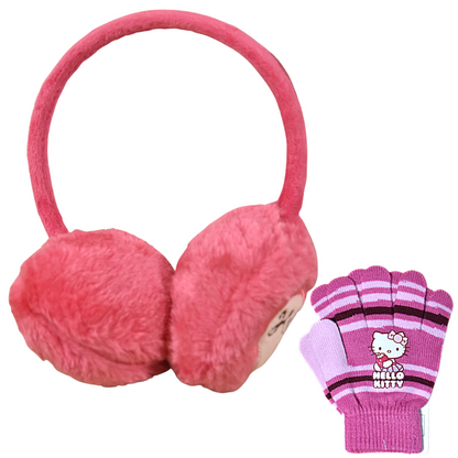 Hello Kitty Ohrenschützer Set mit Handschuhen
