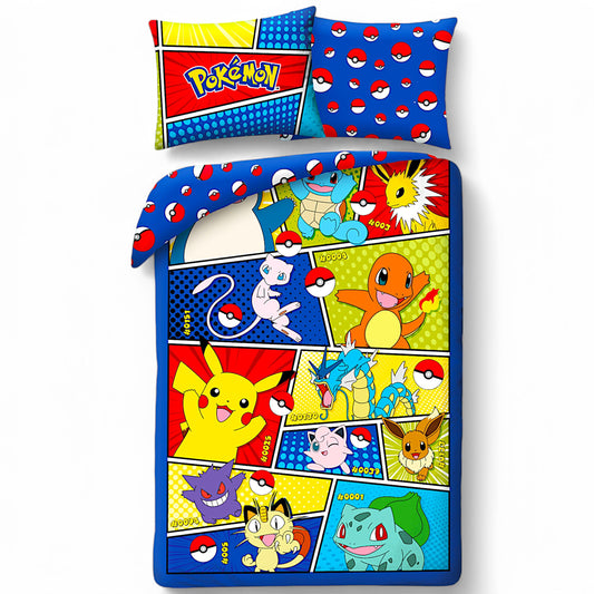Pokémon Wende-Kinderbettwäsche Set 2-tlg. 135-140 x 200 cm