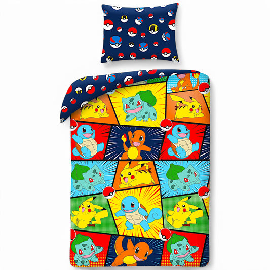 Pokémon Wende-Kinderbettwäsche Set 2-tlg. 135-140 x 200 cm
