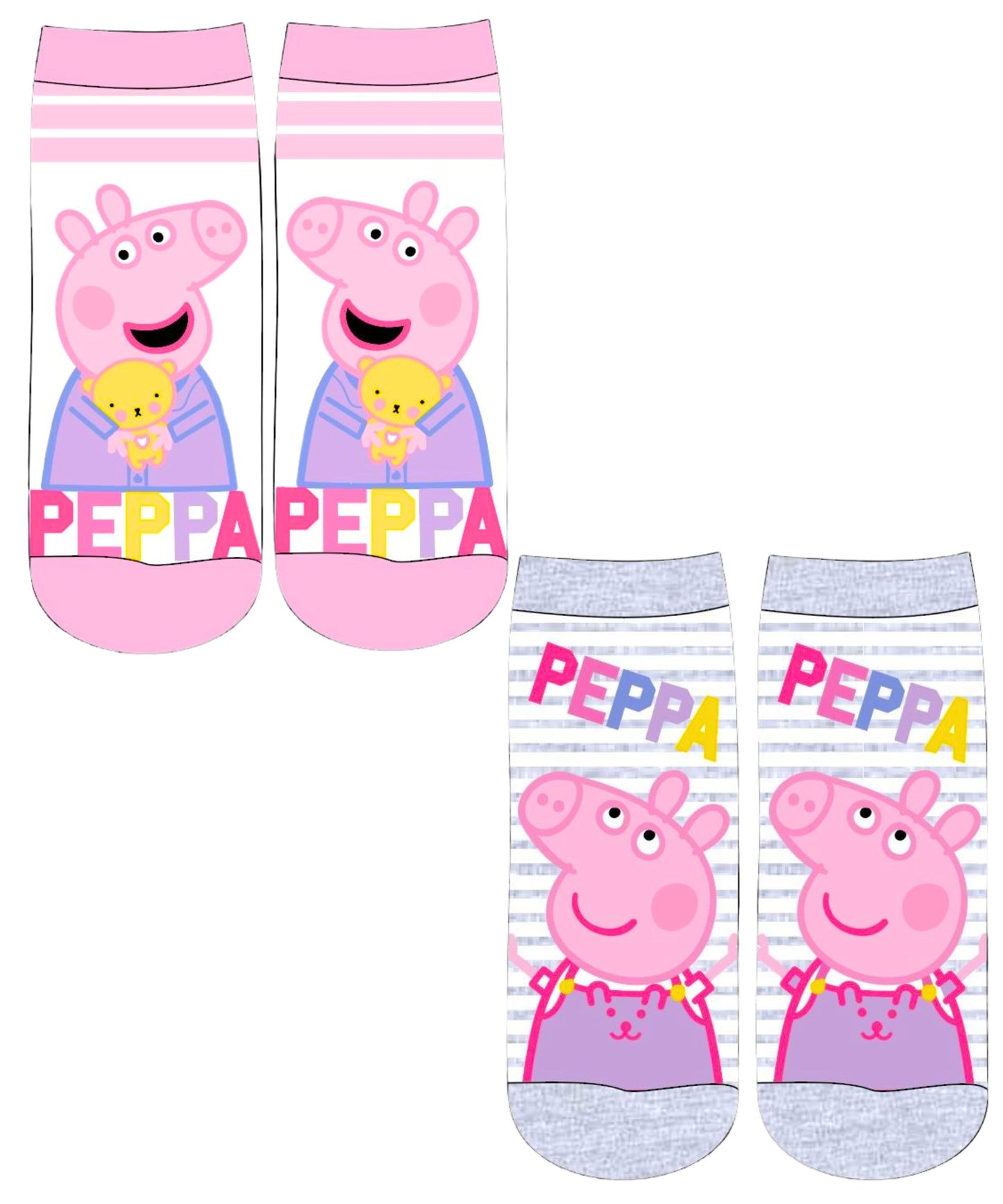 Peppa Pig Kindersocken 2er - Pack Gr. 27-34