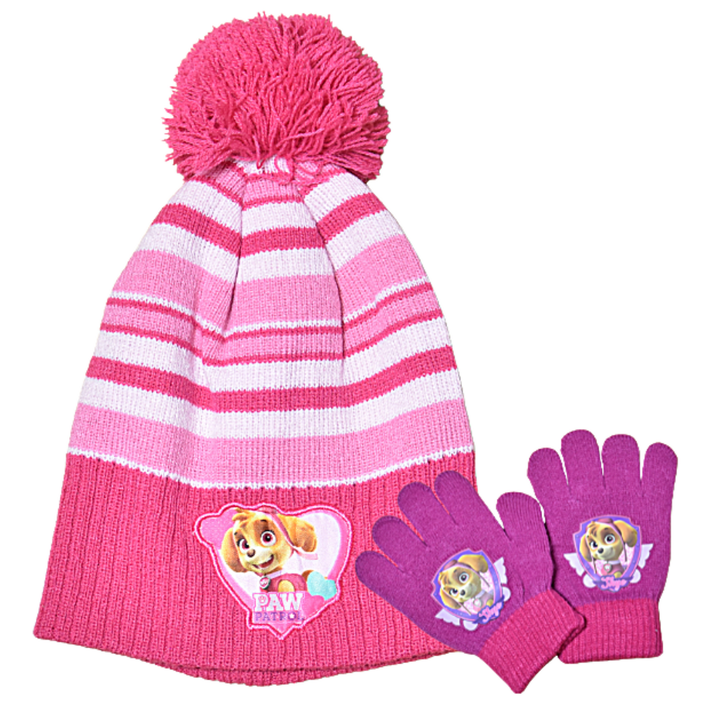 Paw Patrol Skye Set Bommelmütze & Handschuhe