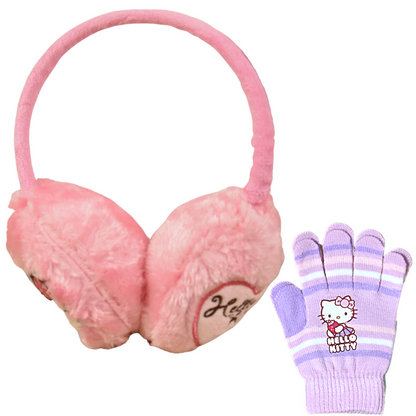Hello Kitty Ohrenschützer Set mit Handschuhen
