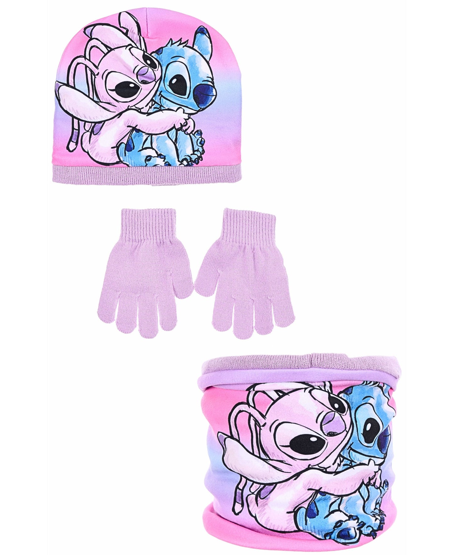Stitch Winter Mütze Set 3-teilig für Mädchen