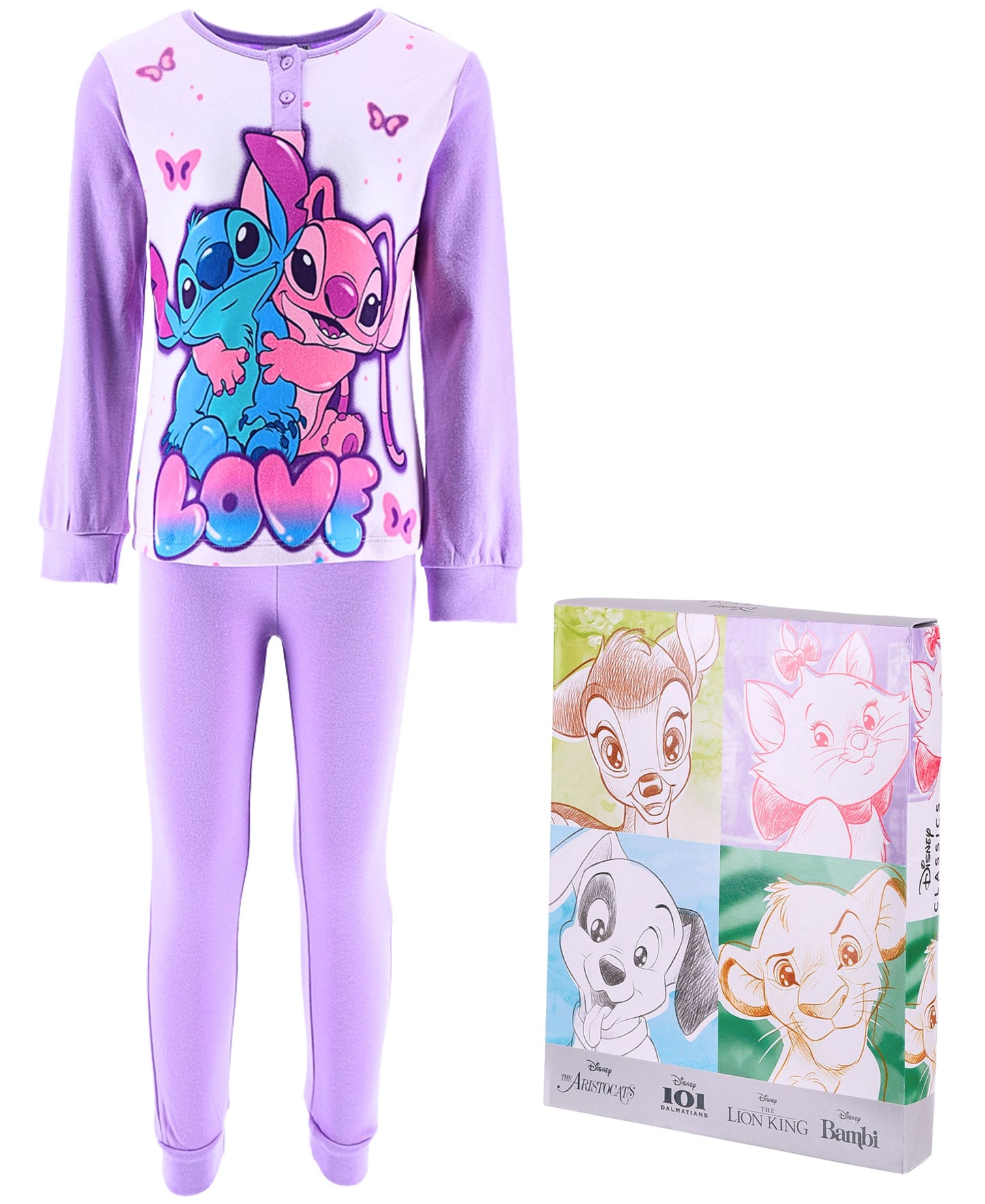 Schlafanzug Stitch & Angel  für Mädchen