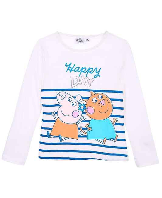 Langarmshirt mit Glitzer Peppa Pig