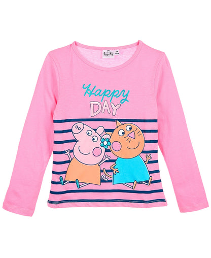 Langarmshirt mit Glitzer Peppa Pig