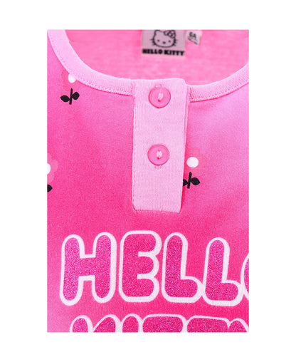 Schlafanzug Hello Kitty mit Glitzer