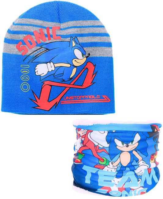 Mütze Set 2-teilig mit Schal Sonic The Hedgehog