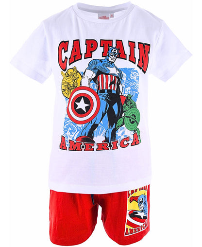 Captain America Set T-Shirt & Shorts für Jungen