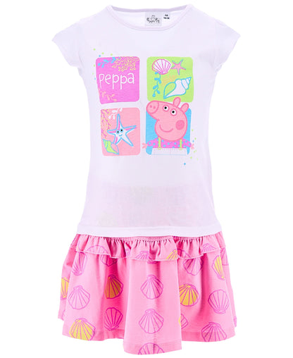 Peppa Pig 2tlg. Outfit: Sommer-Set T-Shirt und Rock