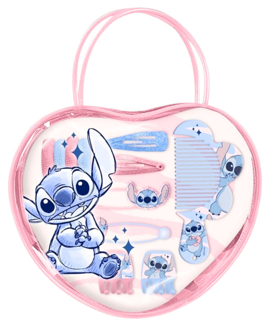 Disney Stitch Haarschmuck-Set 11tlg. in herzförmigen Tasche