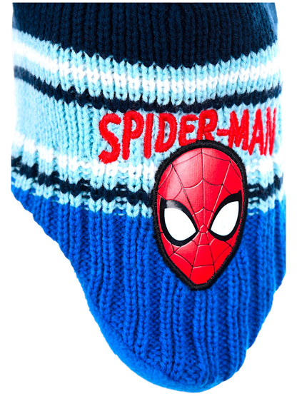 Marvel Spider-Man Jungen Wintermütze mit Bommel