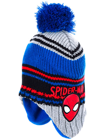 Marvel Spider-Man Jungen Wintermütze mit Bommel