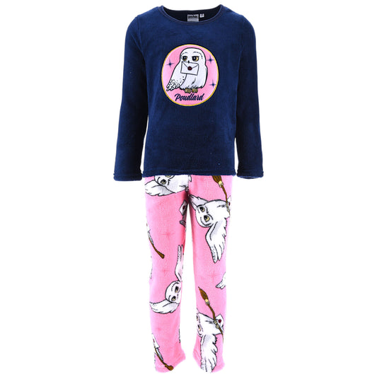 Harry Potter Fleece Schlafanzug für Mädchen Gr. 116 - 152 cm