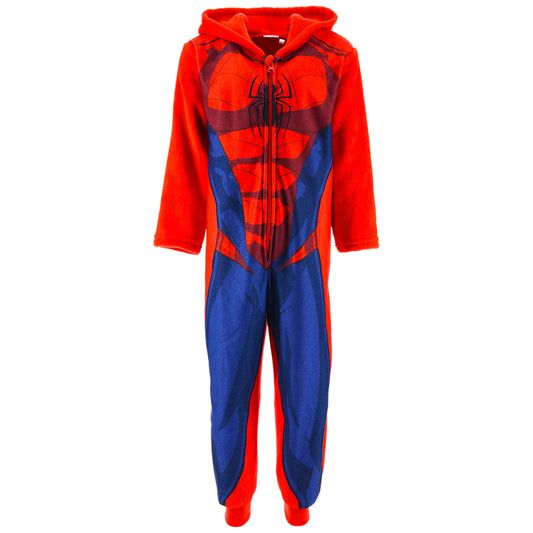 Spider-Man Fleece Overall Schlafanzug für Jungen Gr. 104 - 140 cm