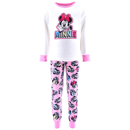 Disney Minnie Mouse Fleece Schlafanzug für Mädchen Gr. 98 - 128 cm