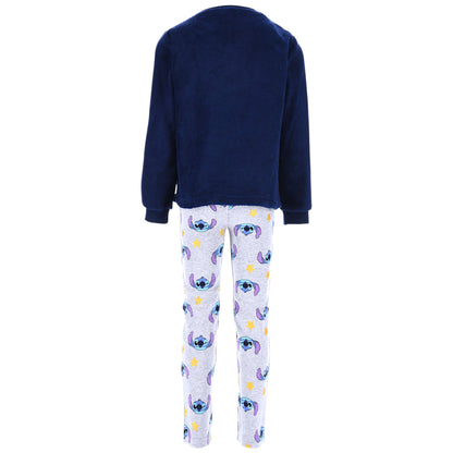 Disney Stitch Fleece Schlafanzug für Mädchen Gr. 104 - 140 cm