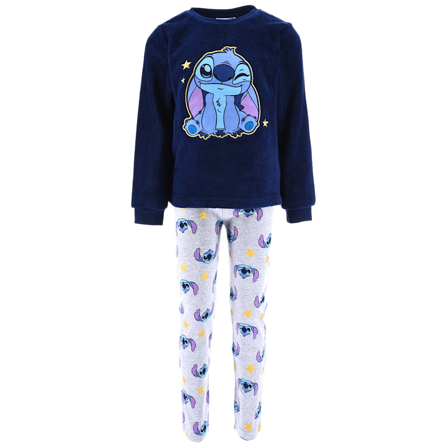 Disney Stitch Fleece Schlafanzug für Mädchen Gr. 104 - 140 cm