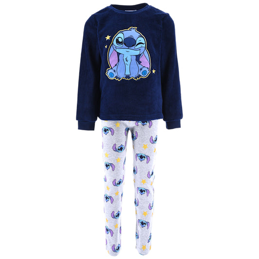 Disney Stitch Fleece Schlafanzug für Mädchen Gr. 104 - 140 cm