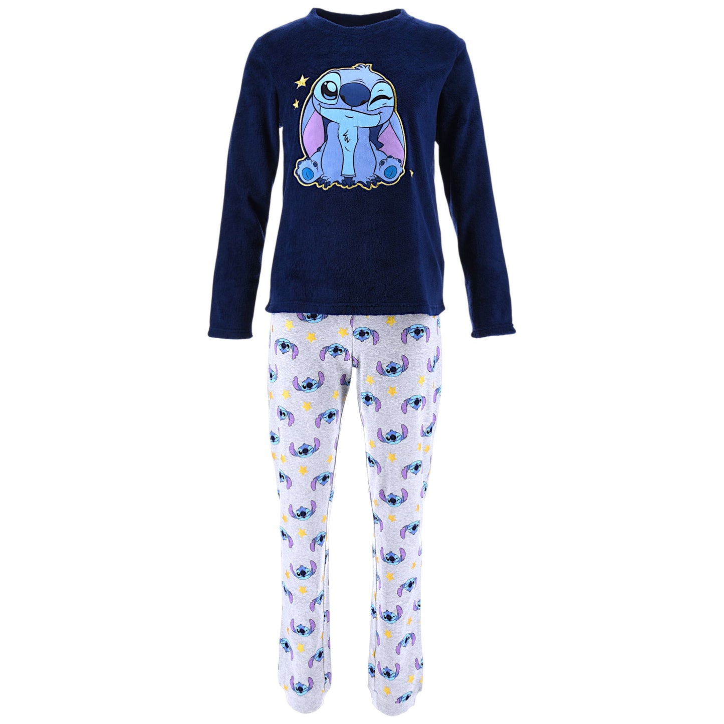 Disney Stitch Fleece Schlafanzug Gr. S-XL