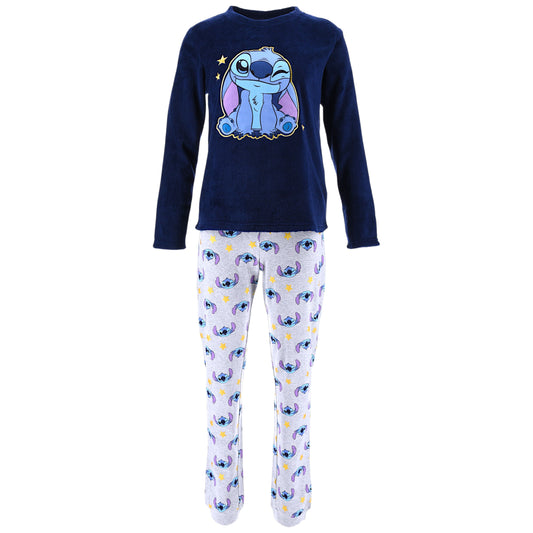 Disney Stitch Fleece Schlafanzug Gr. S-XL