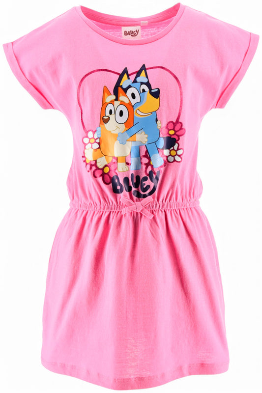 Bluey & Bingo Sommerkleid mit Glitzer 98-116 cm