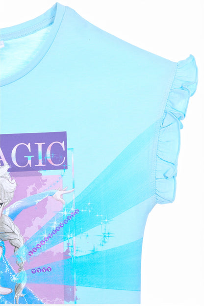 Disney Frozen T-Shirt für Mädchen mit Pailletten Gr. 104 - 128 cm
