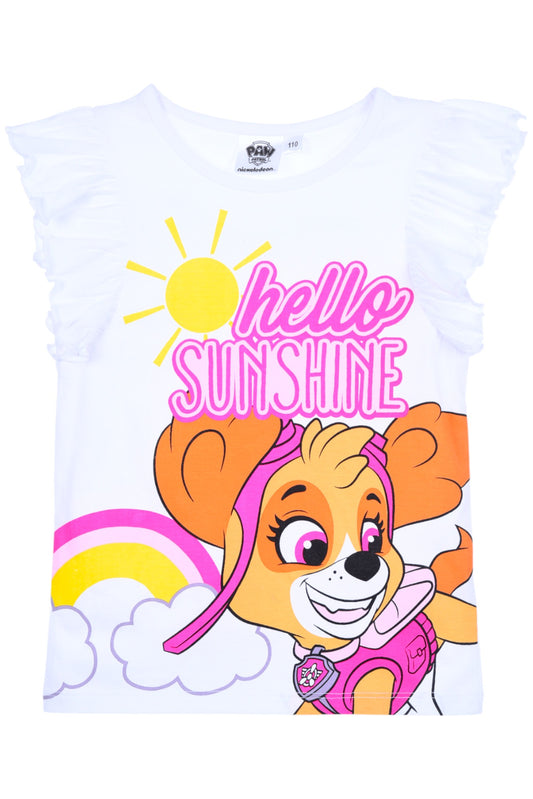 Paw Patrol Shirttop Skye mit Rüschen für Mädchen Gr. 98 - 116 cm