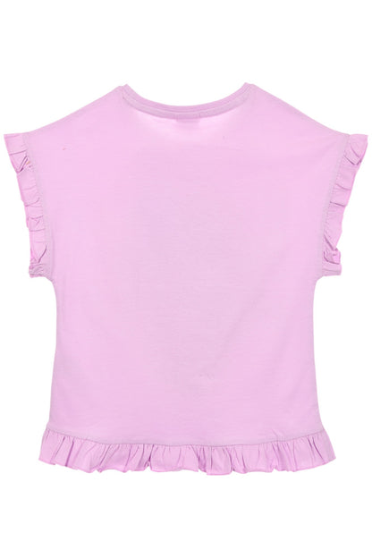 Vaiana T-Shirt mit Glitzer & Rüschen für Mädchen Gr. 98 - 128 cm