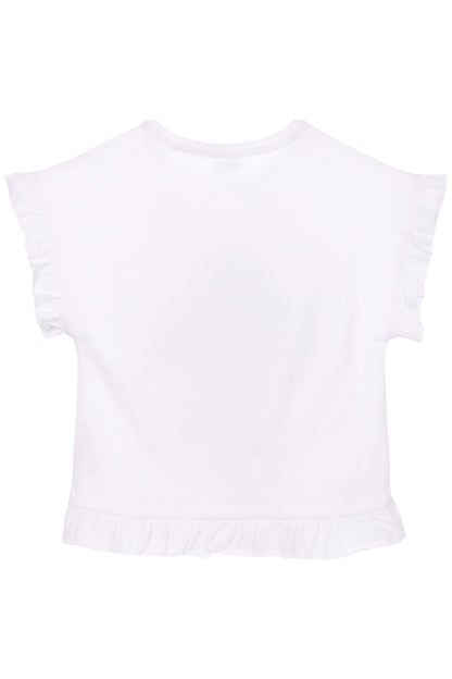 Vaiana T-Shirt mit Glitzer & Rüschen für Mädchen Gr. 98 - 128 cm