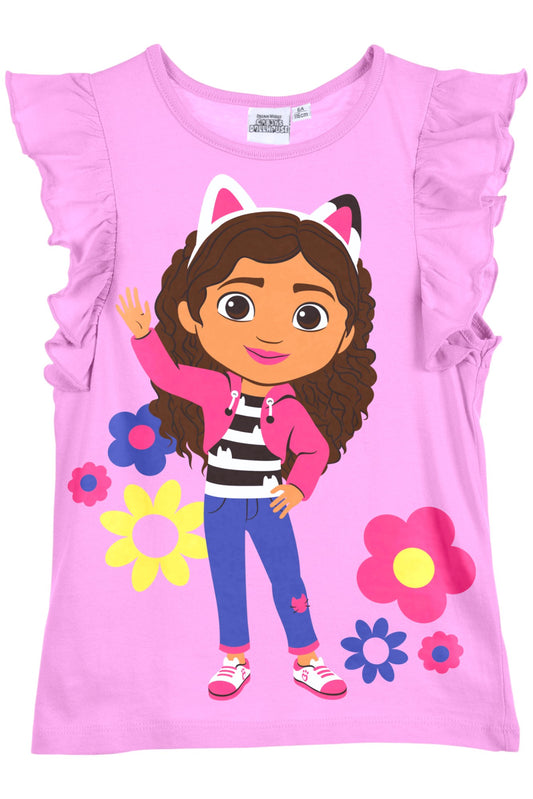Gabby´s Dollhouse Shirttop mit Rüschen für Mädchen Gr. 98 - 128 cm
