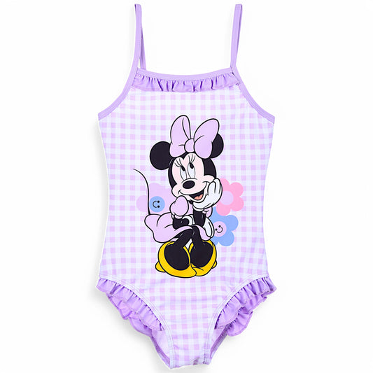 Minnie Mouse Badeanzug kariert mit Rüschen Gr.98 -128 cm