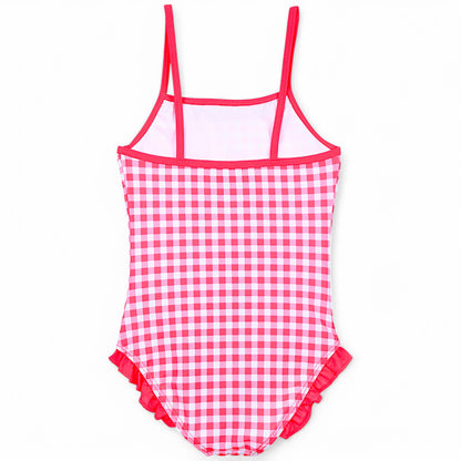 Minnie Mouse Badeanzug kariert mit Rüschen Gr.98 -128 cm