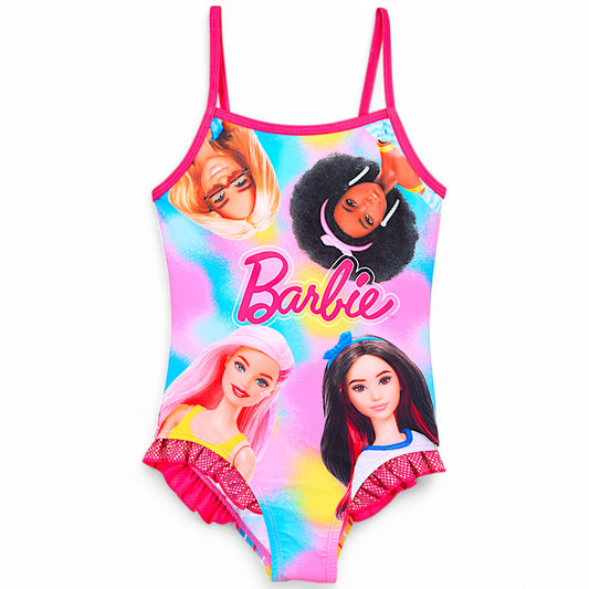 Barbie Badeanzug mit Rüschen Gr.104 -140 cm
