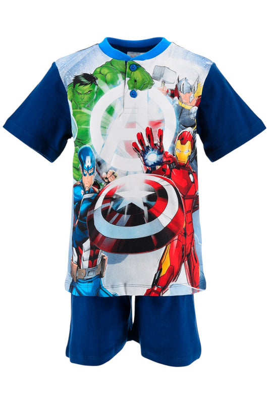 Avengers Schlafanzug kurz  - Shorty für Jungen Gr. 98 - 128 cm