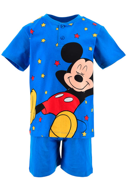 Mickey Mouse Schlafanzug kurz  - Shorty für Jungen Gr. 98 - 128 cm