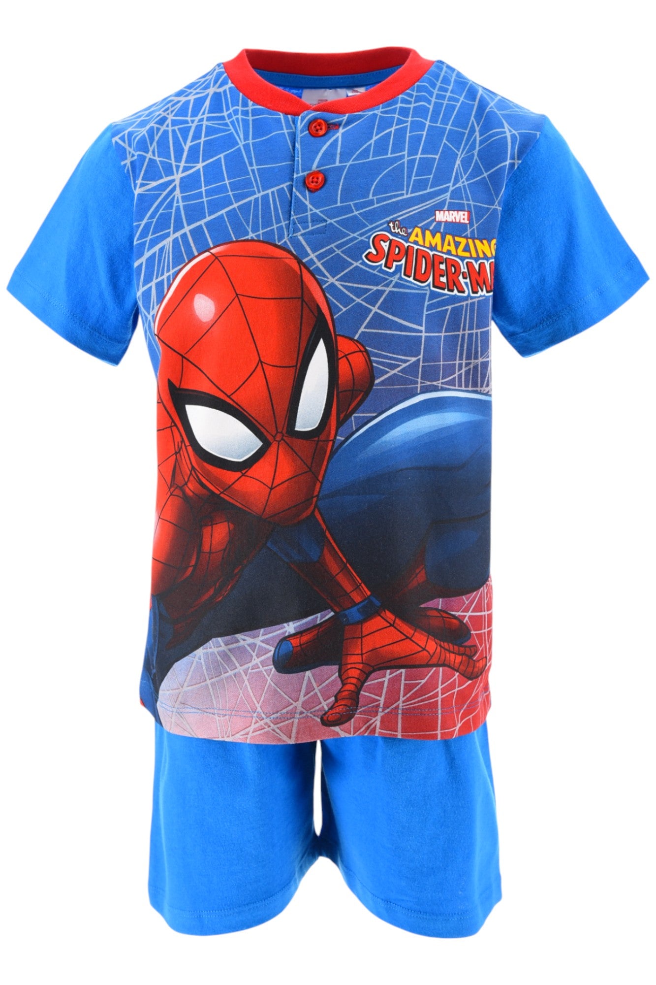Spider-Man Schlafanzug kurz  - Shorty für Jungen Gr. 98 - 128 cm