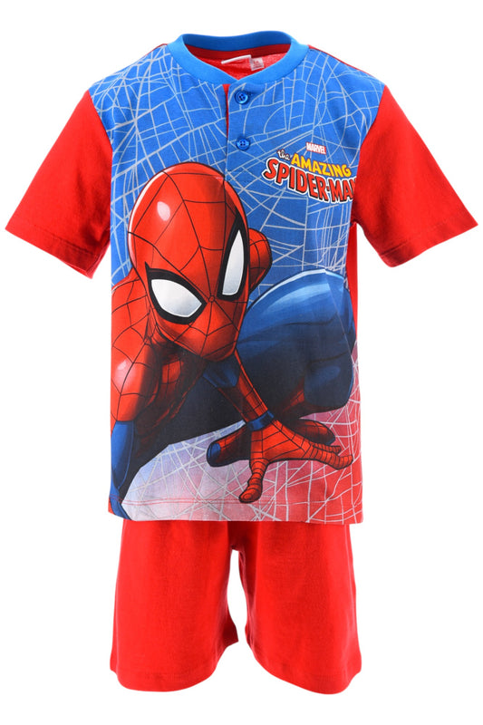 Spider-Man Schlafanzug kurz  - Shorty für Jungen Gr. 98 - 128 cm