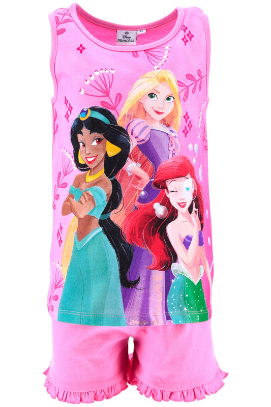 Disney Princess Schlafanzug kurz mit Rüschendetails