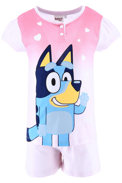 Bluey Schlafanzug kurz  - Shorty für Mädchen Gr. 98 - 116 cm