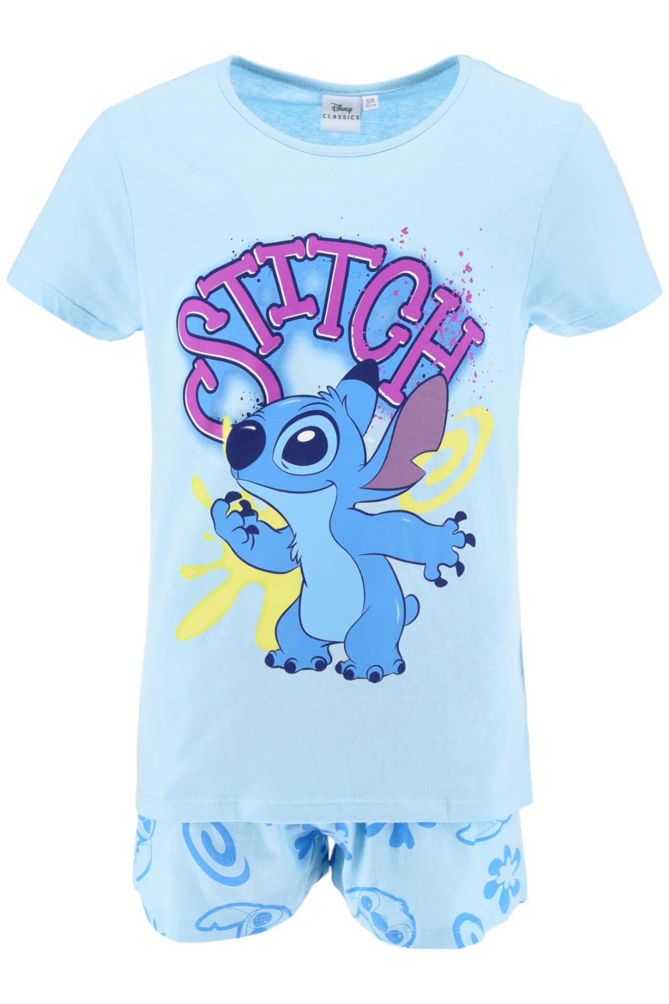 Disney Stitch Schlafanzug kurz  - Shorty für Mädchen Gr. 140 - 176 cm