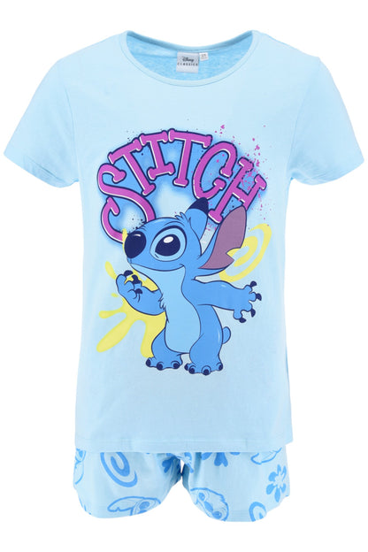 Disney Stitch Schlafanzug kurz  - Shorty für Mädchen Gr. 140 - 176 cm