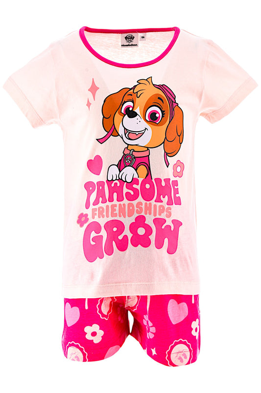 Paw Patrol Skye Schlafanzug kurz  - Shorty für Mädchen Gr. 98 - 116 cm