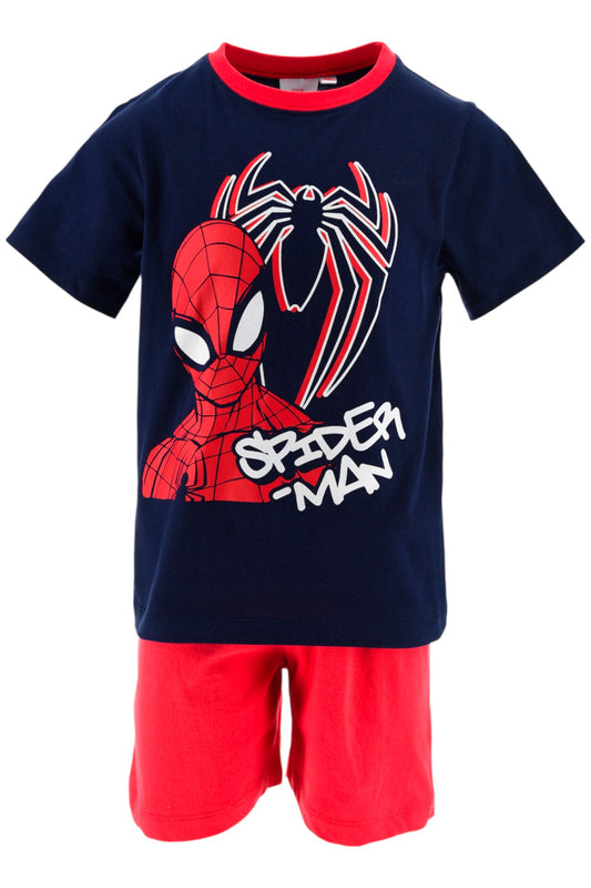 Spider-Man Schlafanzug kurz  - Shorty für Jungen Gr. 98 - 128 cm