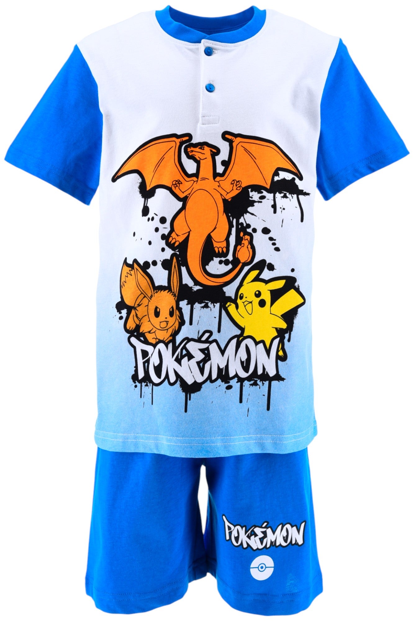 Pokémon Schlafanzug kurz  - Shorty für Jungen Gr. 116 - 152 cm