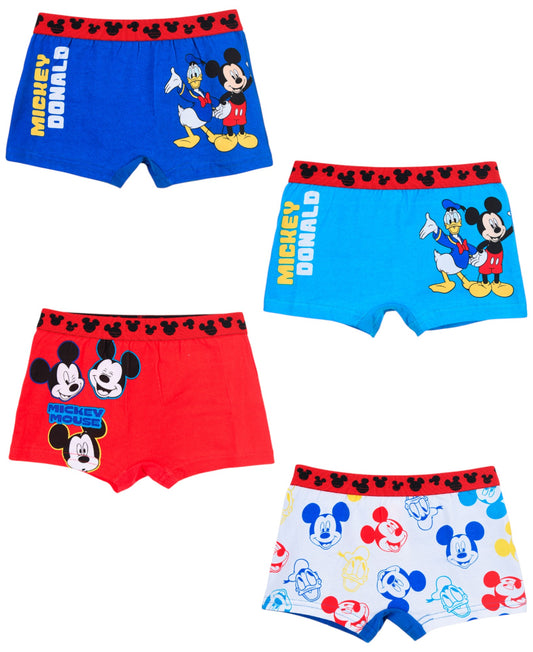 Mickey Mouse 4-er Pack Jungen Boxershorts Gr. 98 - 116 cm