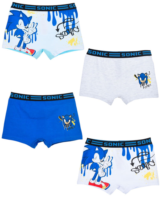 Sonic The Hedgehog 4-er Pack Jungen Boxershorts Gr. 104 - 140 cm